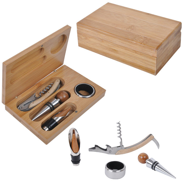 Набор для вина (4 предмета), бежевый-0