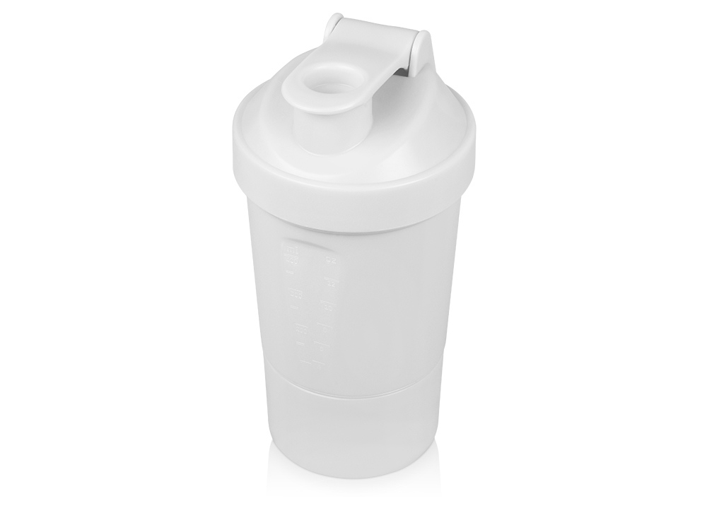 Шейкер для спортивного питания Level Up, белый-0