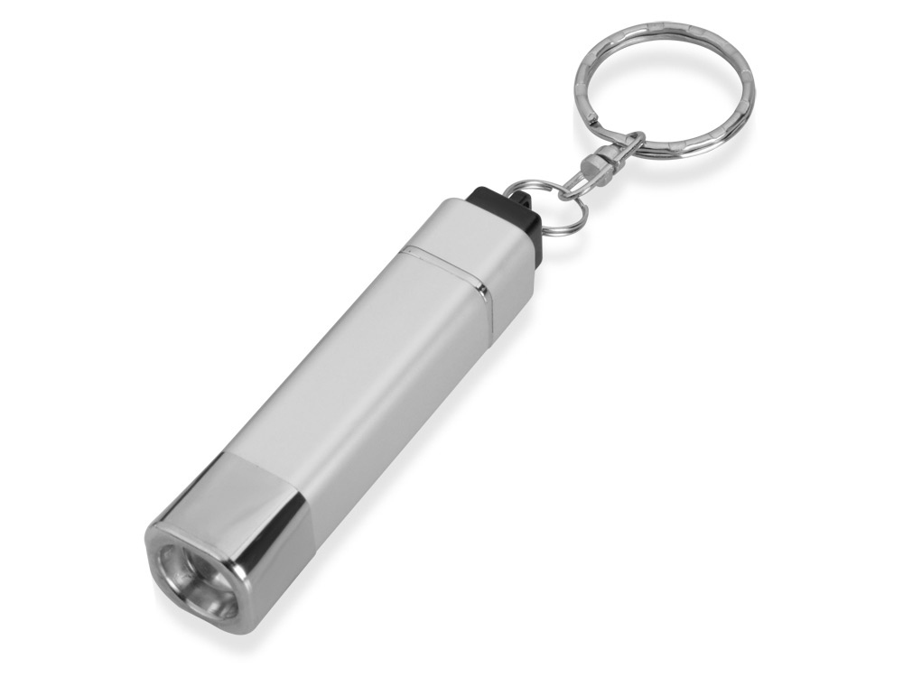 Брелок-фонарик, серебристый-0