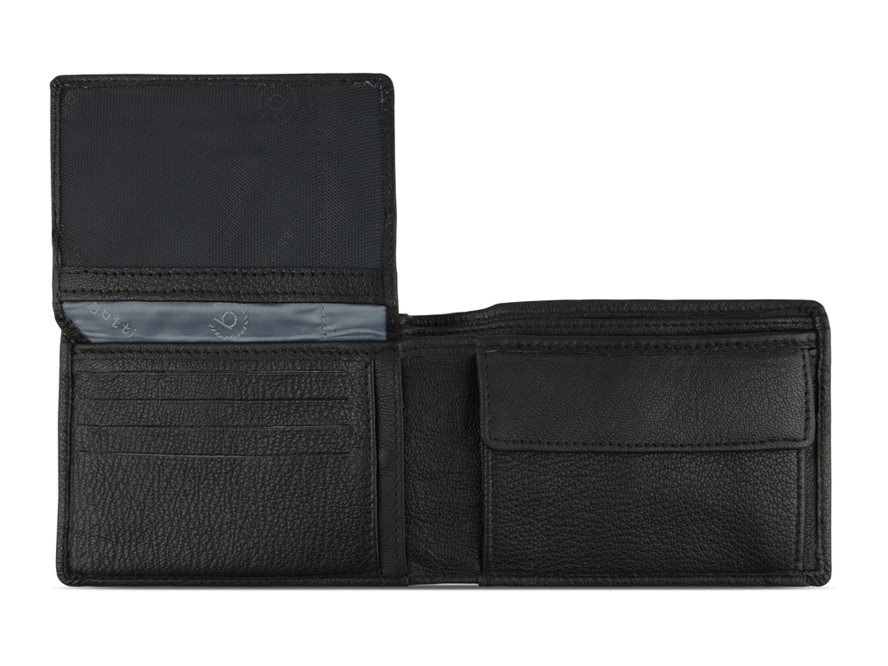 Портмоне BUGATTI Bomba, с защитой данных RFID, чёрное, кожа/полиэстер, 12,5х2х9 см-3