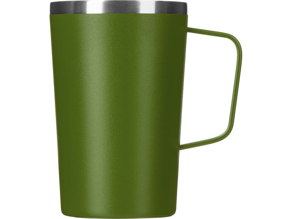 Стальная кружка с двойными стенками и порошковым покрытием Tibet, хаки-1