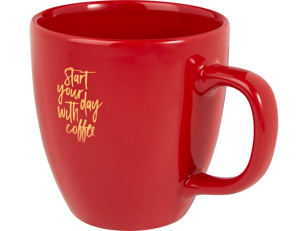Керамическая кружка Moni объемом 430 мл, красный-2