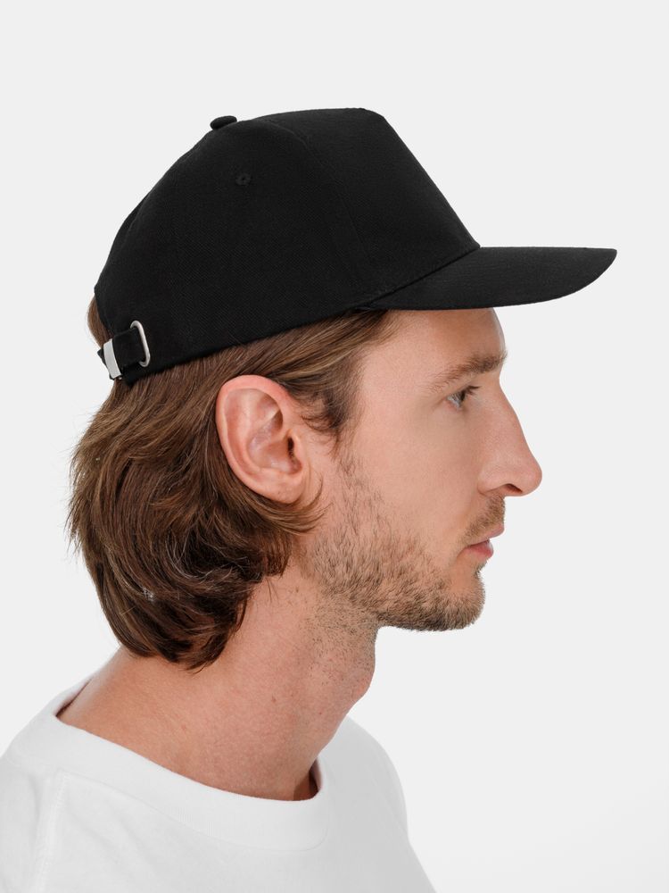 Бейсболка Long Beach, черная-4