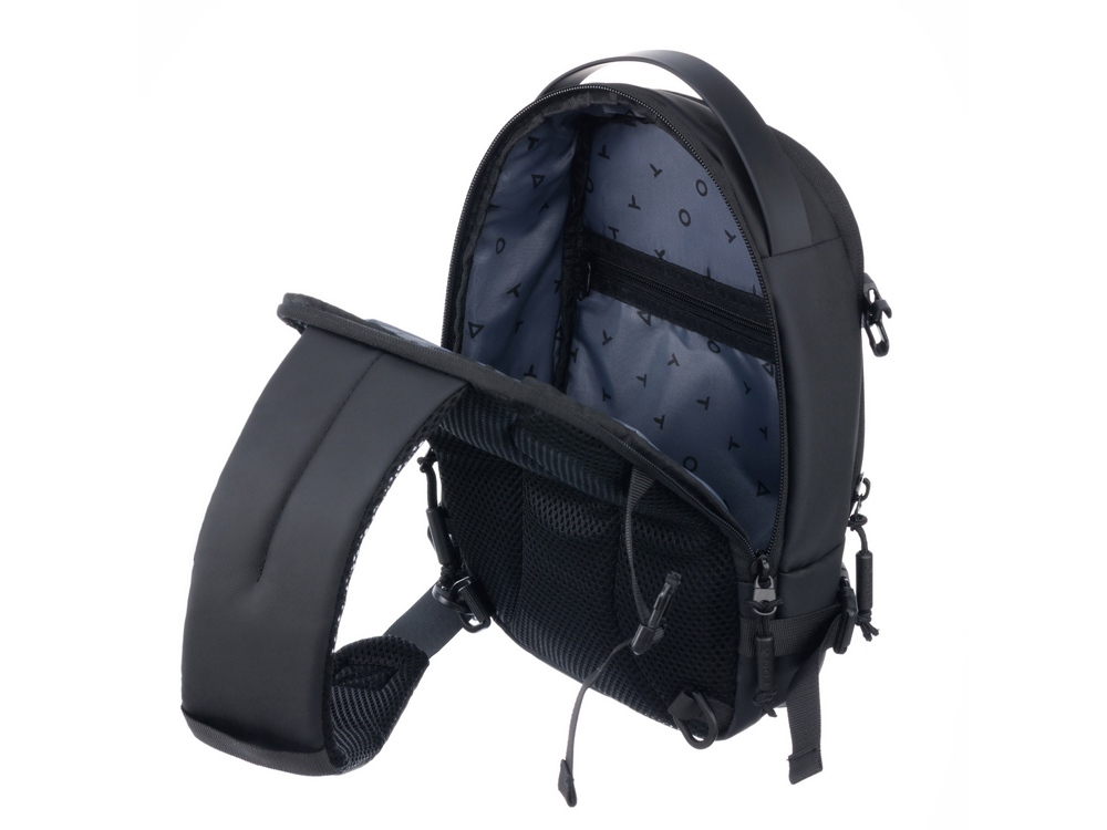 Рюкзак на одно плечо TORBER Xtreme, оранжевый/чёрный, 20 х 8 х 31 см, 5л-5