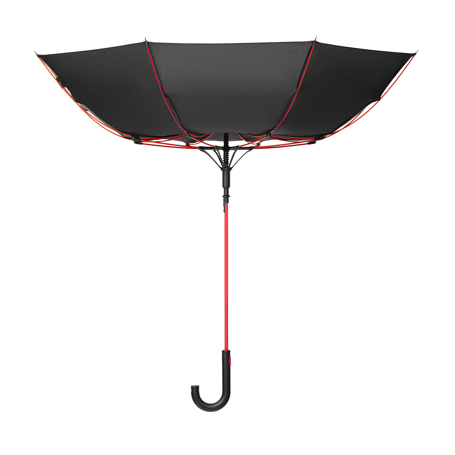 Зонт-трость Quantum, черный/красный-4