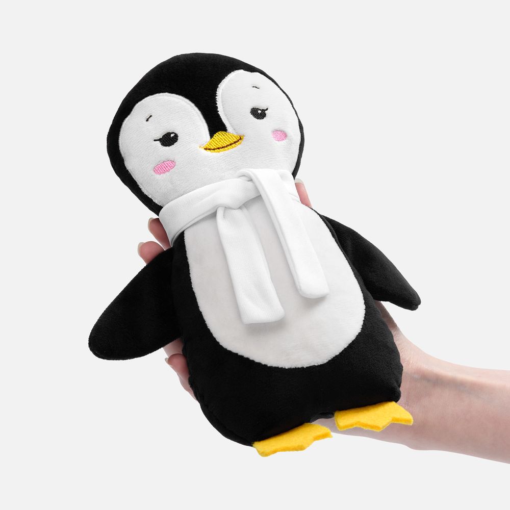 Мягкая игрушка Beastie Toys, пингвиненок с белым шарфом-1