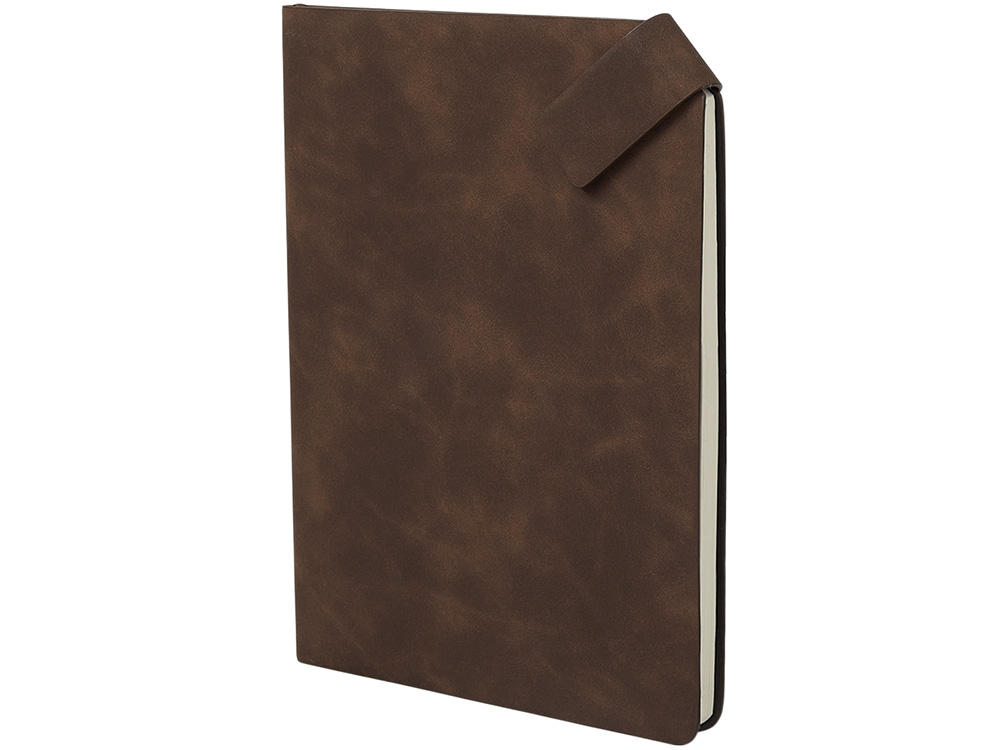 Блокнот А5 в гибкой обложке Chaplin, шоколадный-1