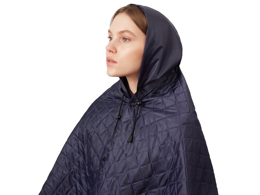 Пончо Cappy с капюшоном на липучке в мешке, темно-синий-4