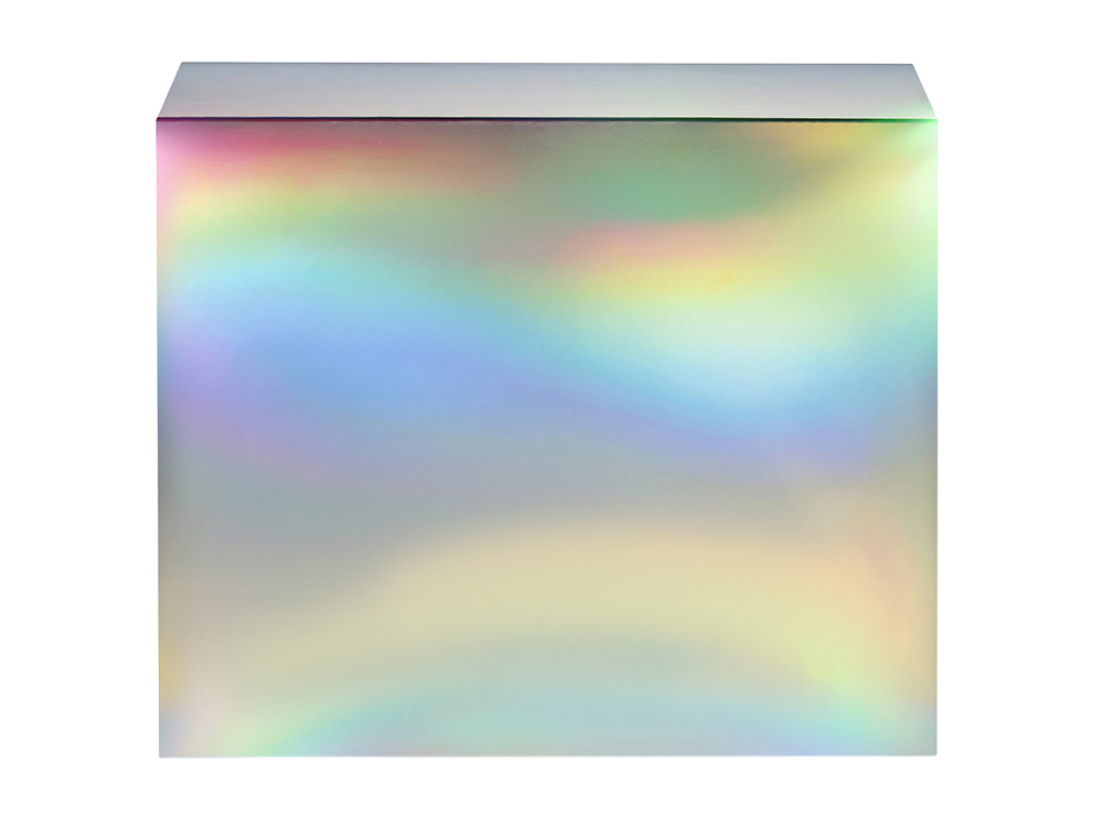 Подарочная коробка с голографическим шубером без печати Aurora, L, 260х260х100 мм.-2