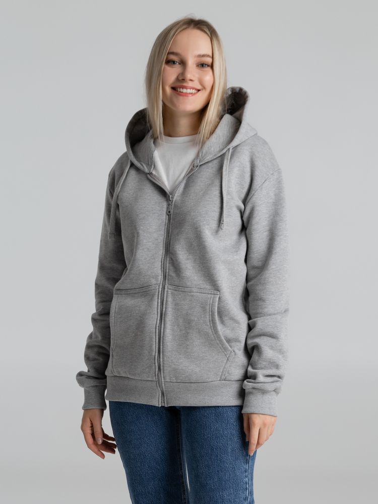 Толстовка на молнии с капюшоном Siverga Heavy 2.0, серый меланж-8