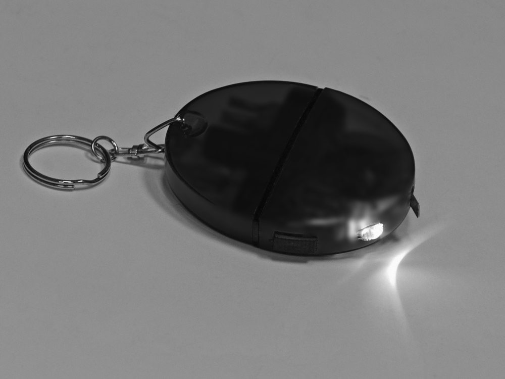 Брелок-рулетка с набором отверток и фонариком, серый-3