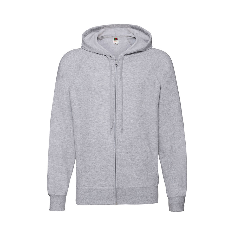 Толстовка без начеса LIGHTWEIGHT HOODED SWEAT JACKET 240, серый-0