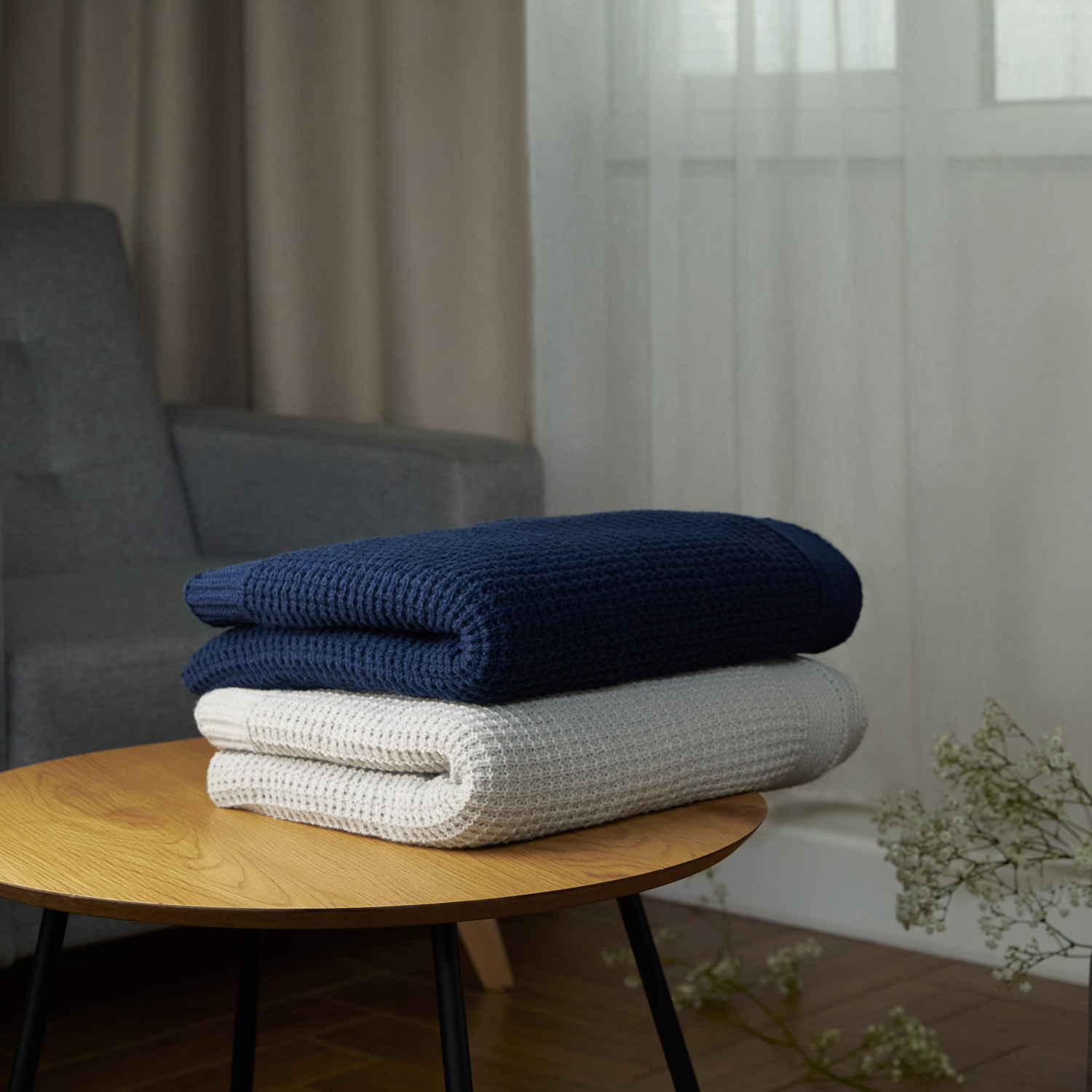 Плед Мальта Софт (Malta Soft) вязаный, 160*90 см, серый-8