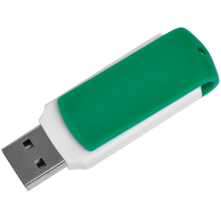 USB flash-карта "Easy" (8Гб), зеленый, белый-1