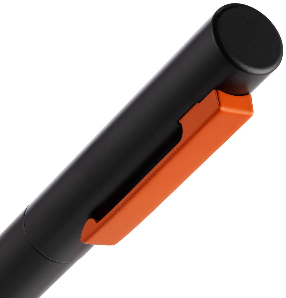 Ручка шариковая Inkolor, черная с оранжевым-2