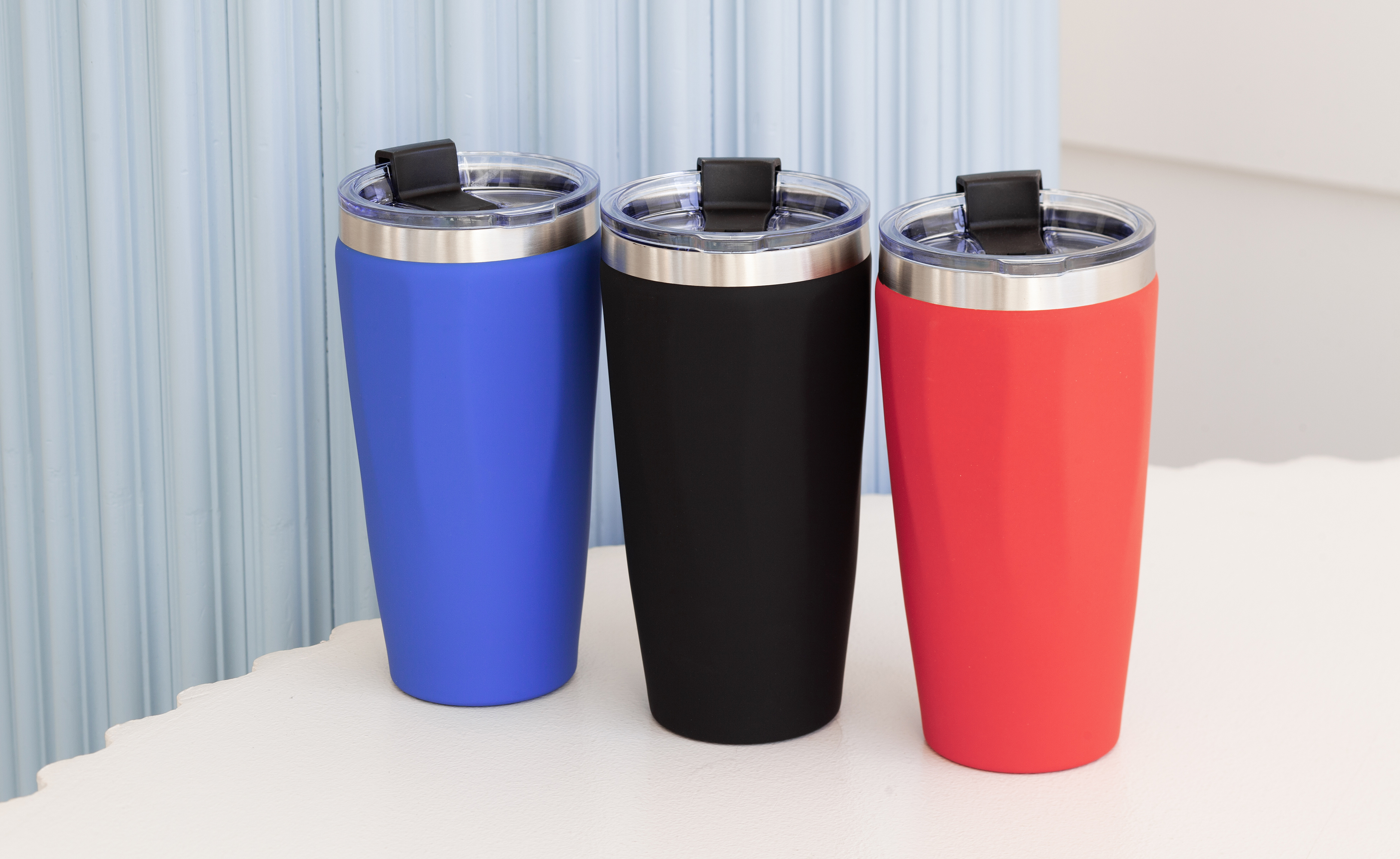 Термостакан "Calypso" 500 мл, покрытие soft touch, черный #-8