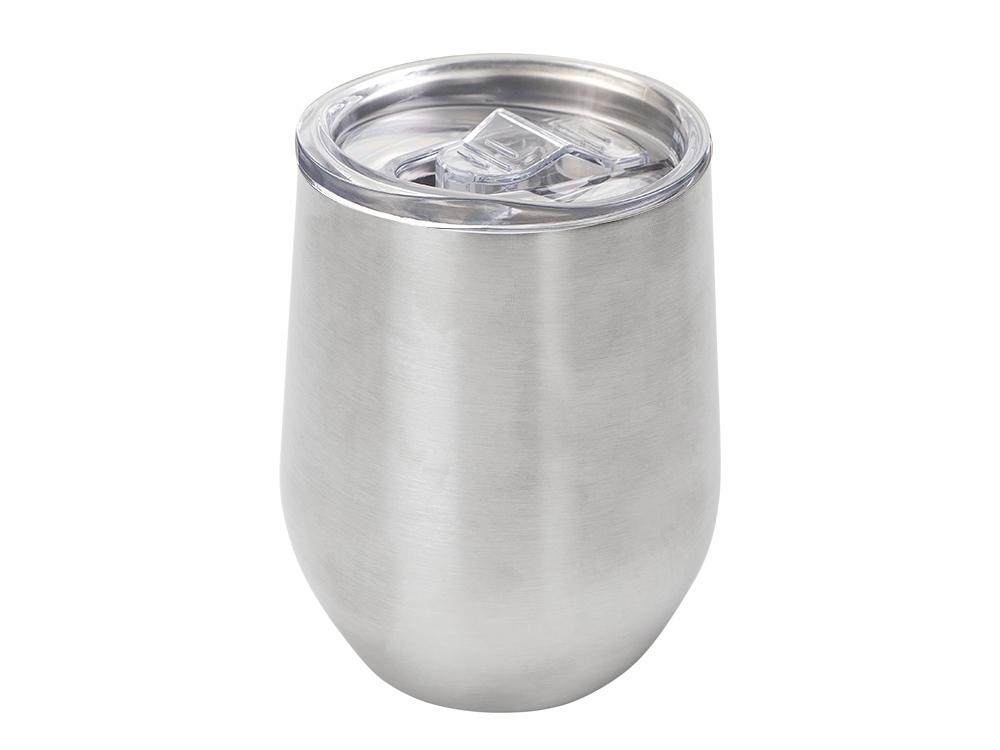 Вакуумная термокружка Sense, непротекаемая крышка, крафтовая упаковка, серебристый-2