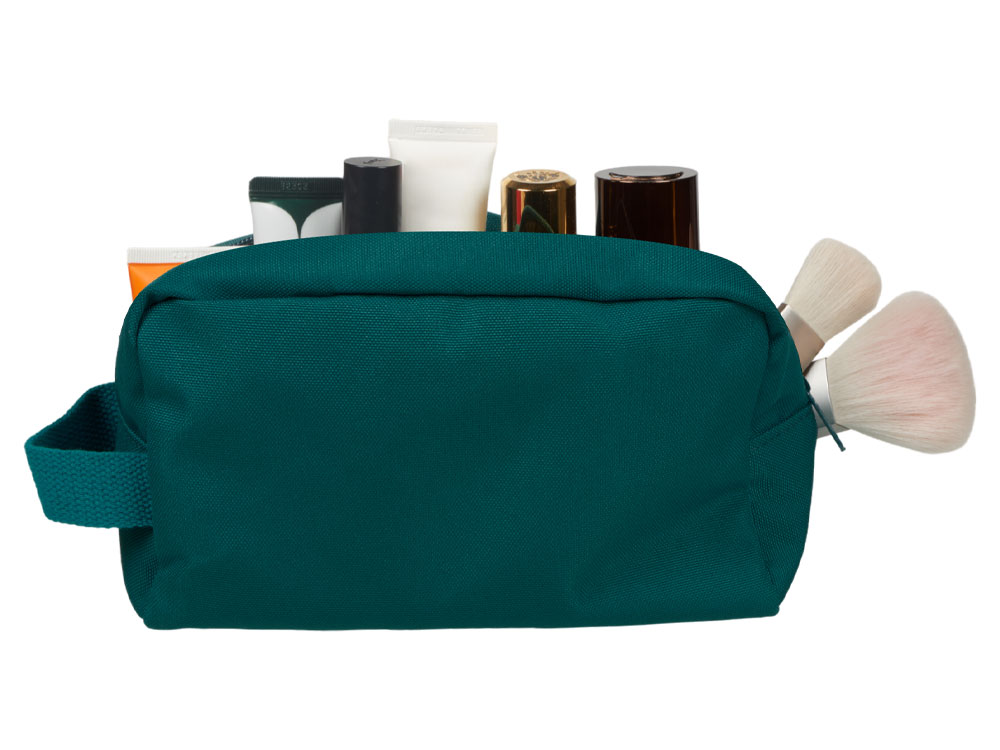 Косметичка из переработанной ткани Lia, цвет морской волны-0