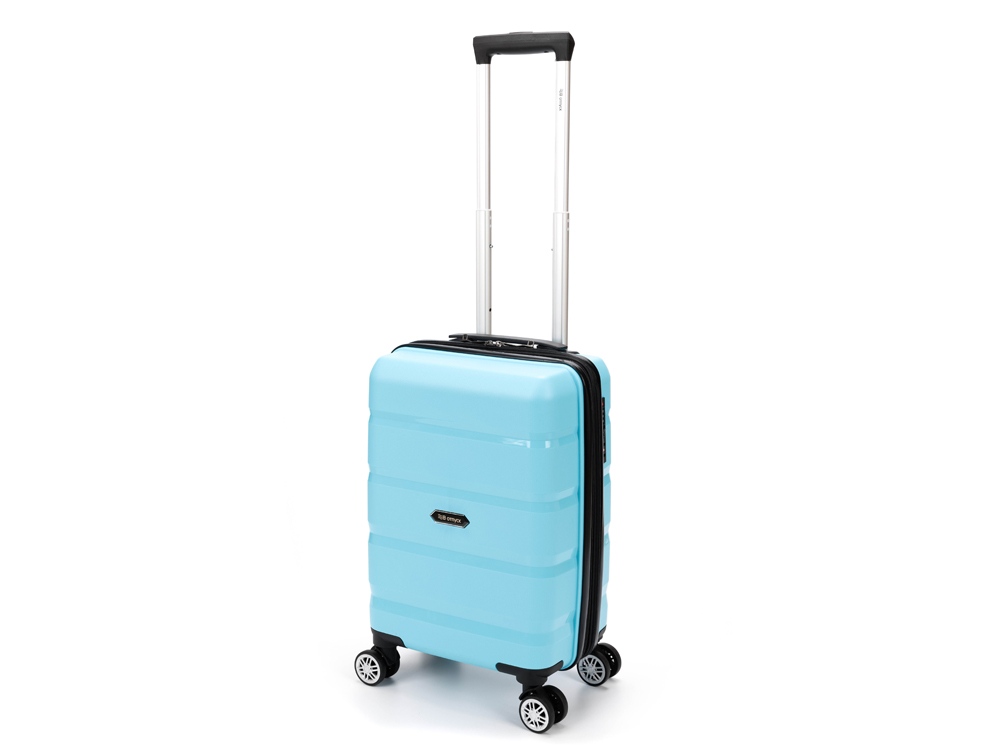 Чемодан TORBER В Отпуск, бирюзовый, полипропилен, 33 х 22 х 53 см, 35 л-0