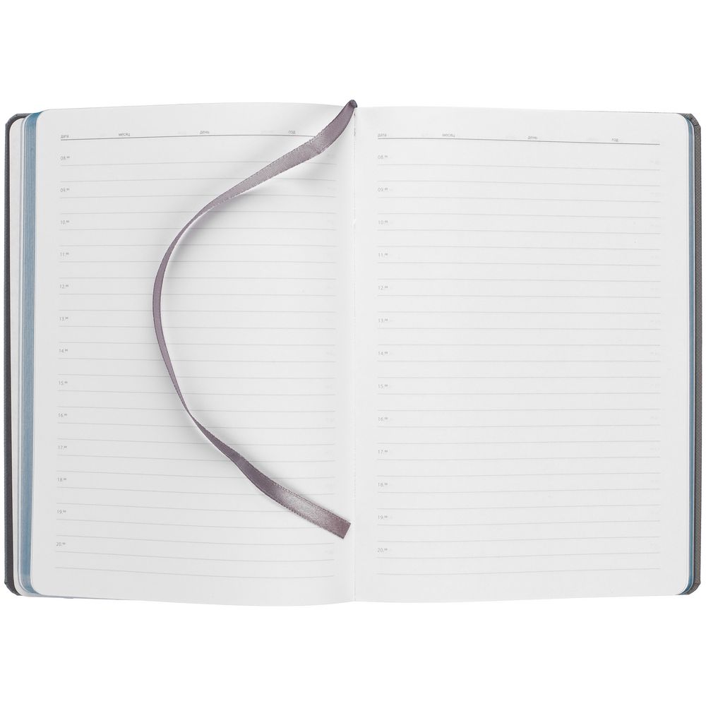 Ежедневник Rubikon на заказ, недатированный серо-бирюзовый-5