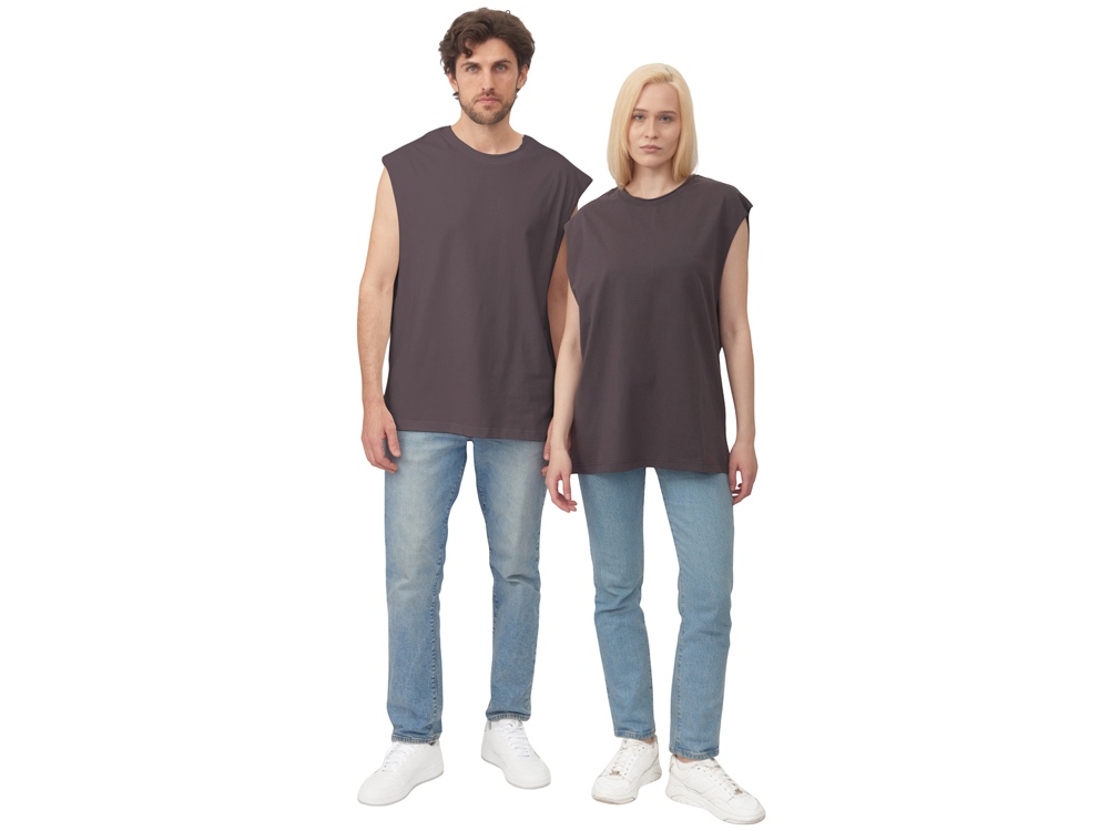 Майка оверсайз Berlin, унисекс, темно-серый-6