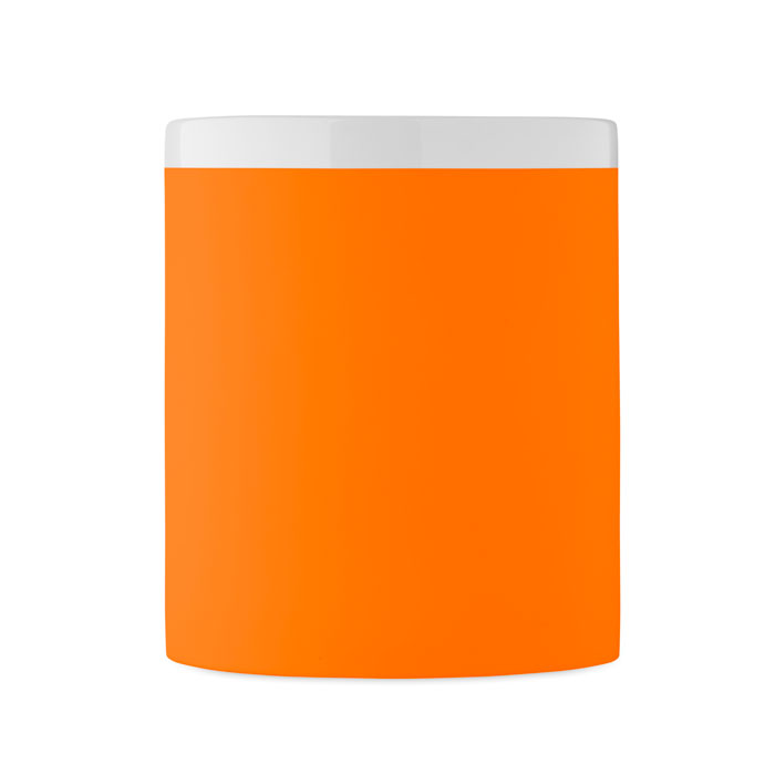 Кружка 300 мл, неоновый оранжевый цвет-4