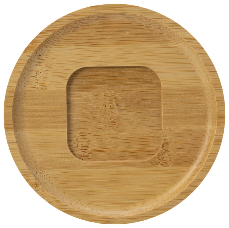 Кофейная пара с бамбуковым блюдцем Mandy, белый-3