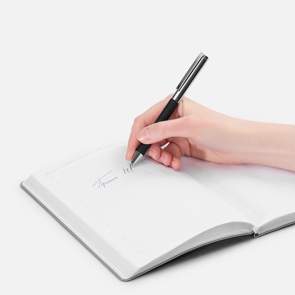 Ручка шариковая Eyeshot Soft Touch, черная-2