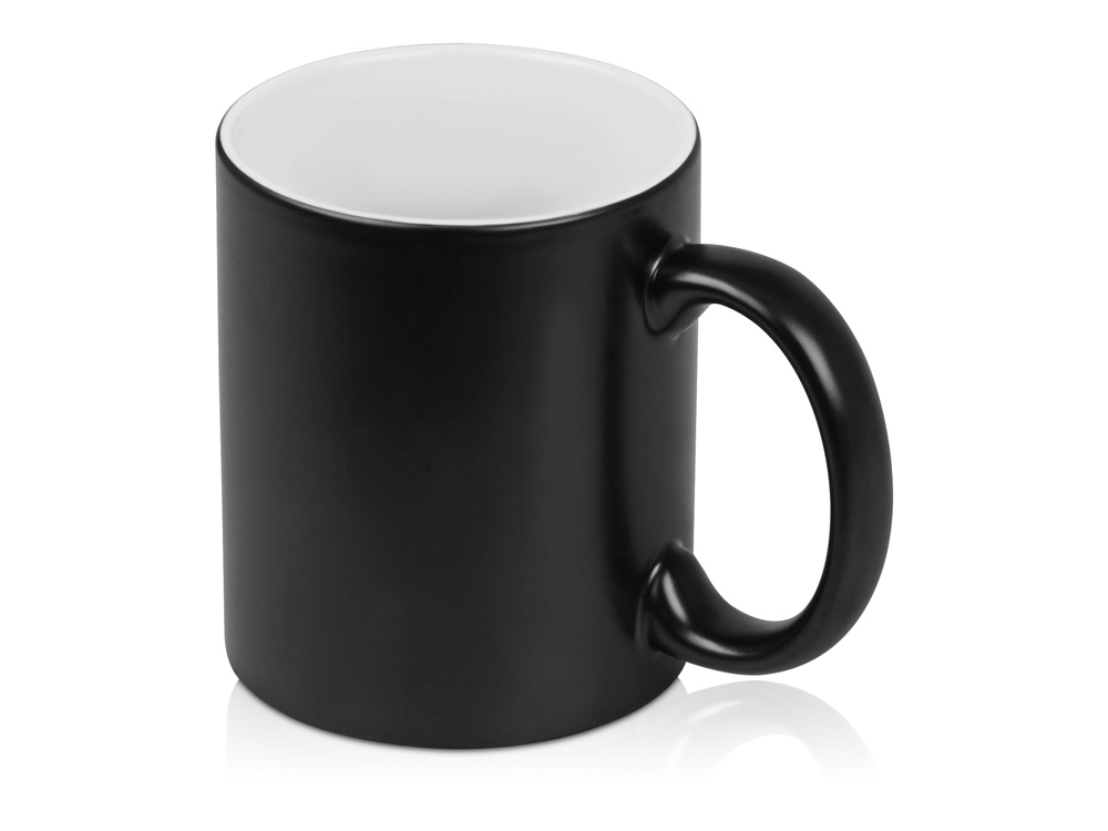 Кружка с покрытием для гравировки Subcolor BLK, черный/белый-1