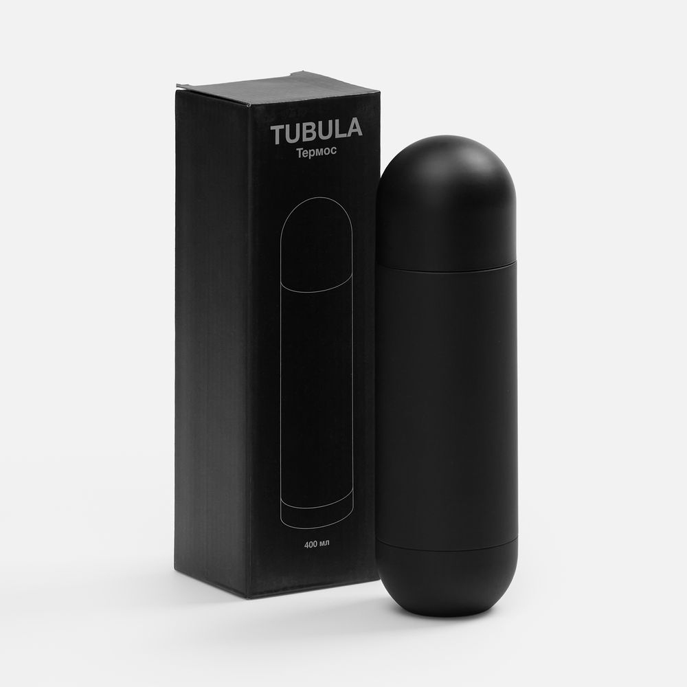 Термос Tubula Soft Touch, черный-2