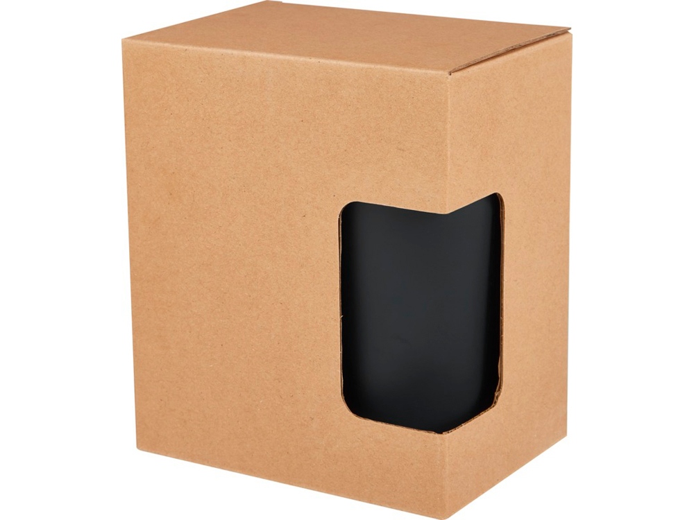 Кружка Nordia объемом 400 мл из переработанных материалов с двойными стенками, черный-4