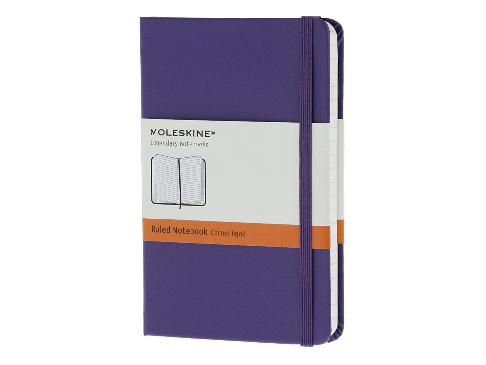 Записная книжка Moleskine Classic (в линейку) в твердой обложке, Pocket (9x14см), фиолетовый-0
