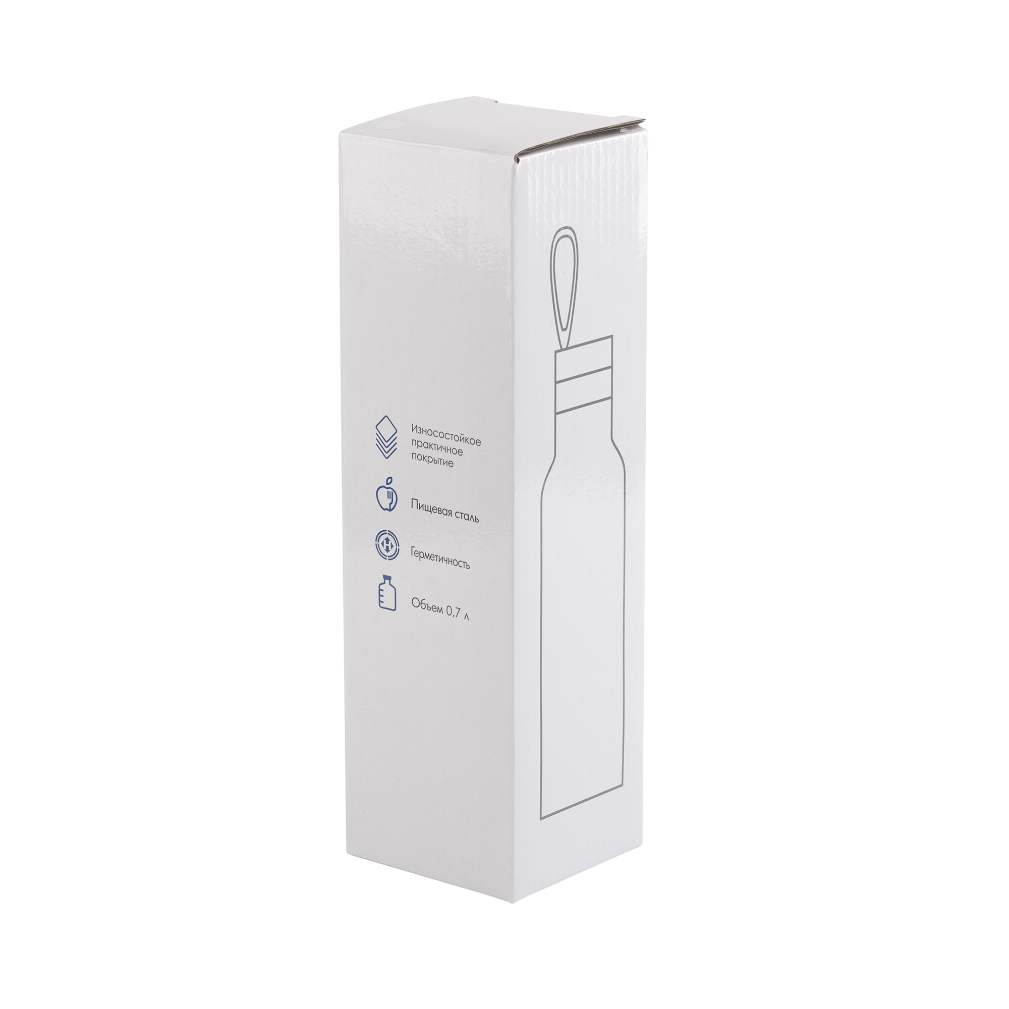 Бутылка для воды "Фитнес" 700 мл, покрытие пудра-5