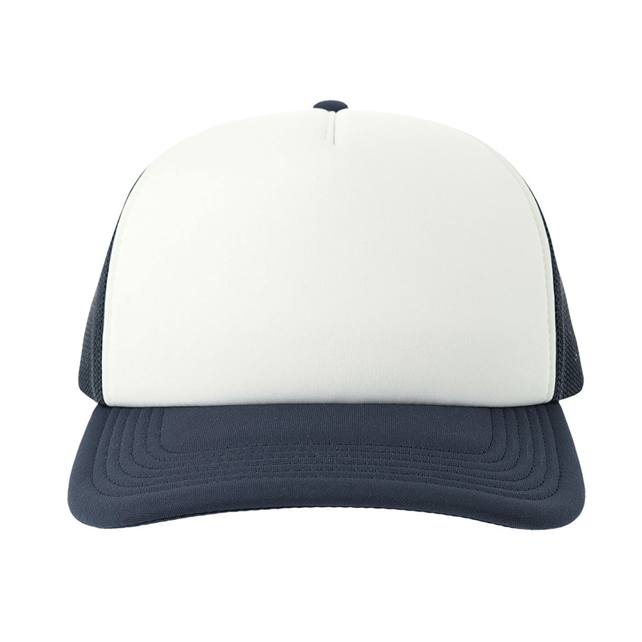 Бейсболка RAPPER-S, 5 клиньев, пластиковая застёжка, белый, темно-синий-7