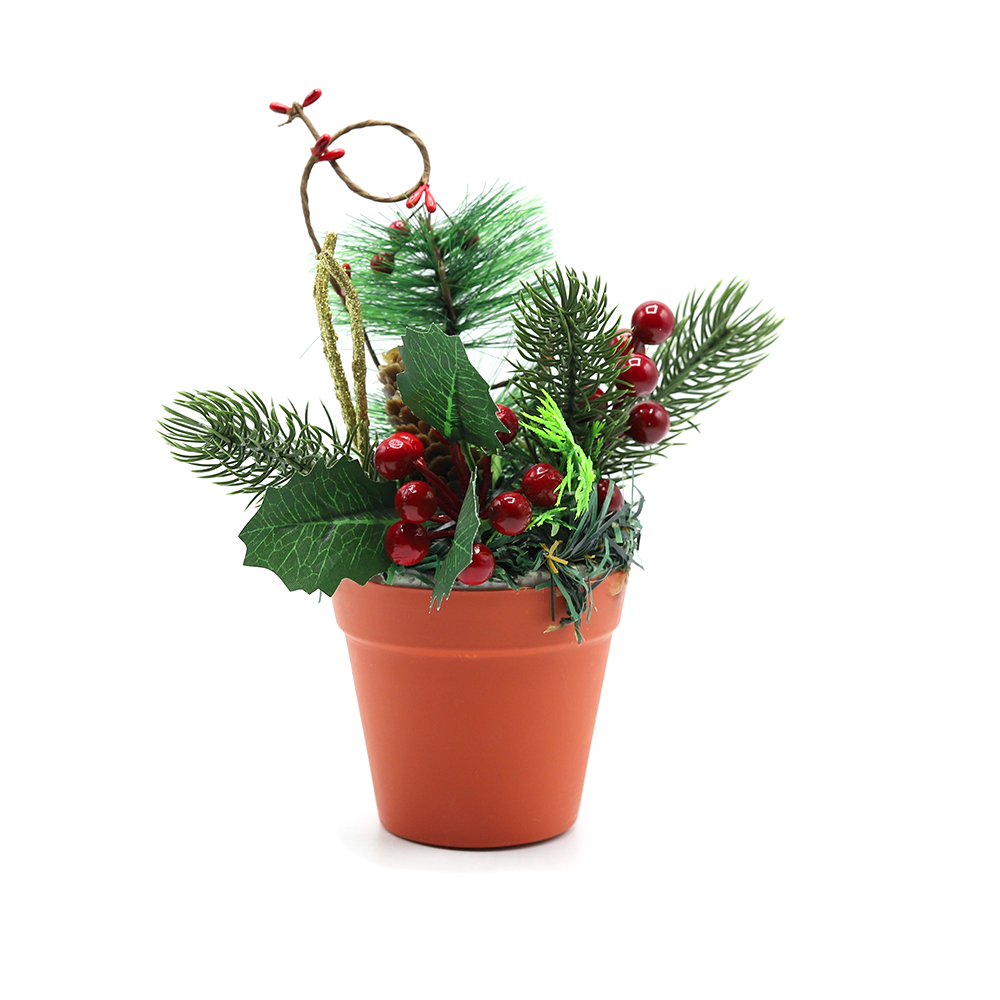 Декоративное новогоднее украшение №3 (кашпо), Зеленый-0