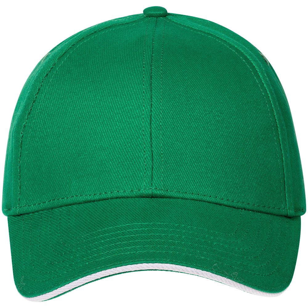 Бейсболка Spiker, зеленая с белым-4