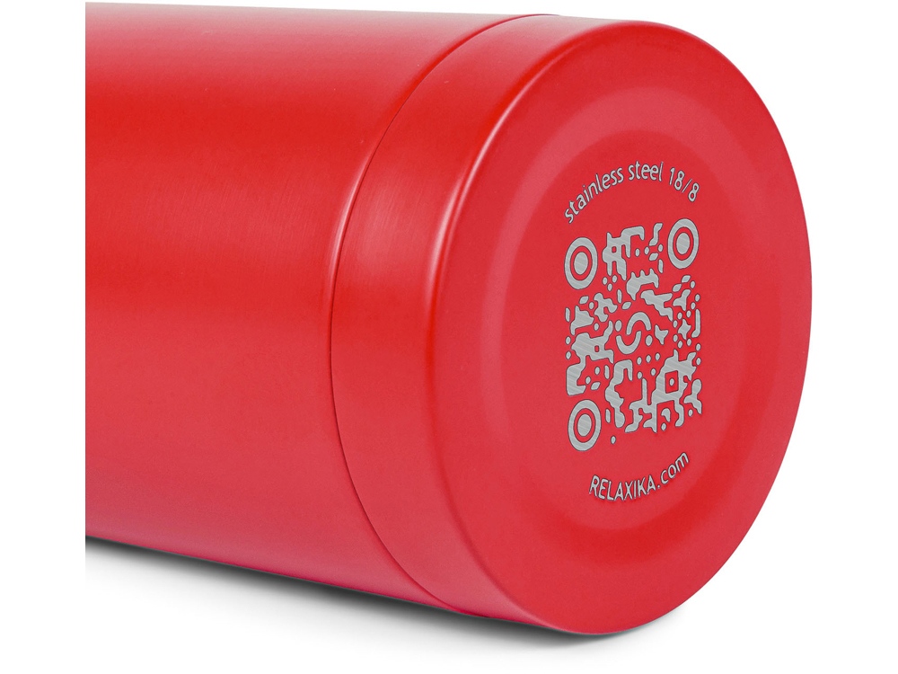 Термос Relaxika 101 (1 литр), красный (без лого)-9