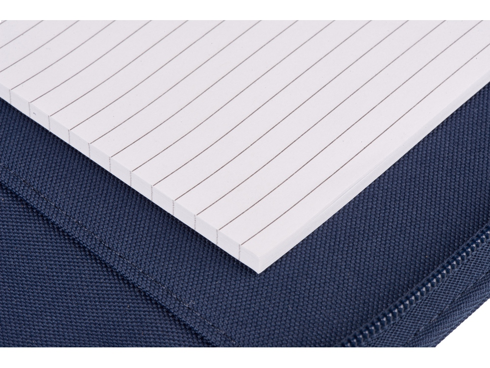 Портфолио А4 из RPET на молнии Harvey, 40 л FSC бумаги, синий-7