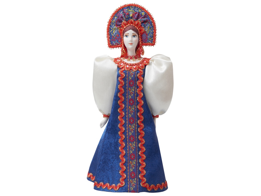 Подарочный набор: кукла фарфоровая, крем-мед, красный-8