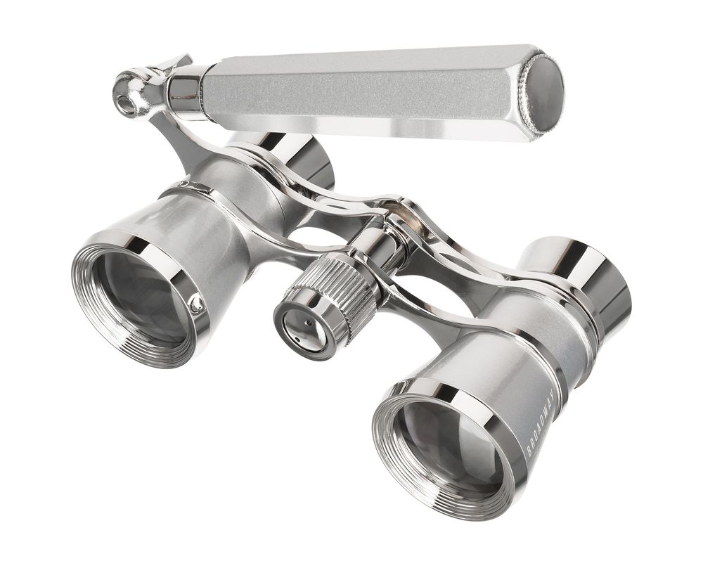 Театральный бинокль-лорнет Broadway 325E, серебристый-0
