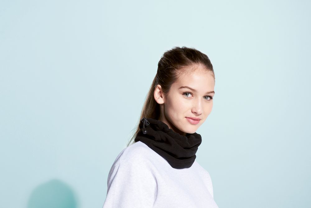 Шапка-шарф с утяжкой Blizzard, темно-синяя-3