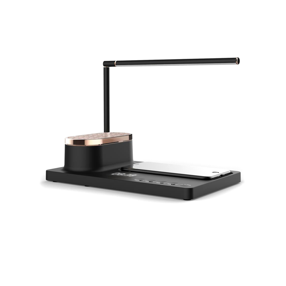 Интерьерная лампа c колонкой, Черный-2