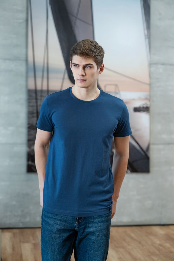 Футболка мужская American U, синяя-2