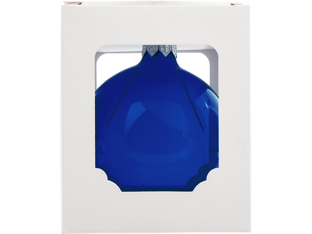 Стеклянный шар синий полупрозрачный, заготовка шара 6 см, цвет 61-2