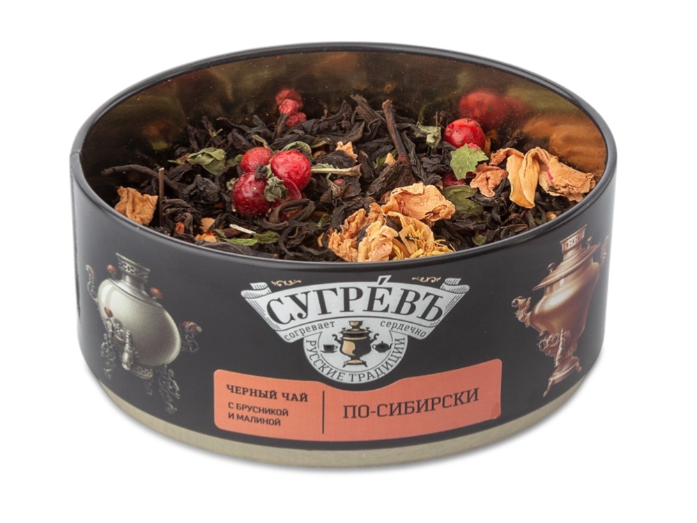 Ж/б По-сибирски + монпансье малиновые. Чёрный чай с травами.-0