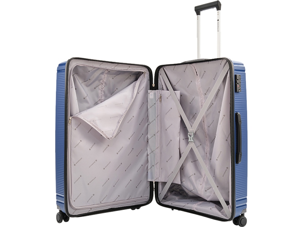 Чемодан 4-х колесный, Magellan, TRINIDAD, 110л, синий металлик-3