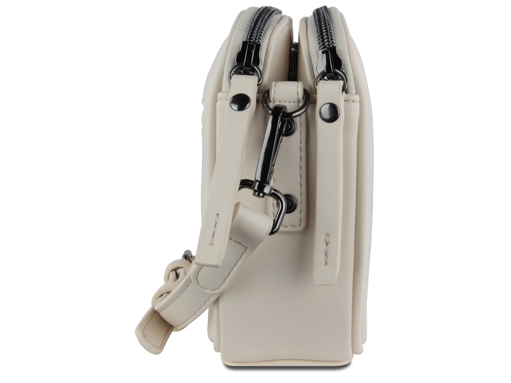 Сумка кросс-боди женская BUGATTI Almata, бежевая, полиуретан, 21,5х6х15 см-4