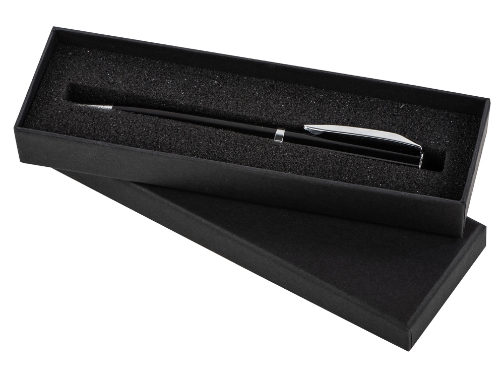 Ручка металлическая шариковая Town, черный/серебристый-2