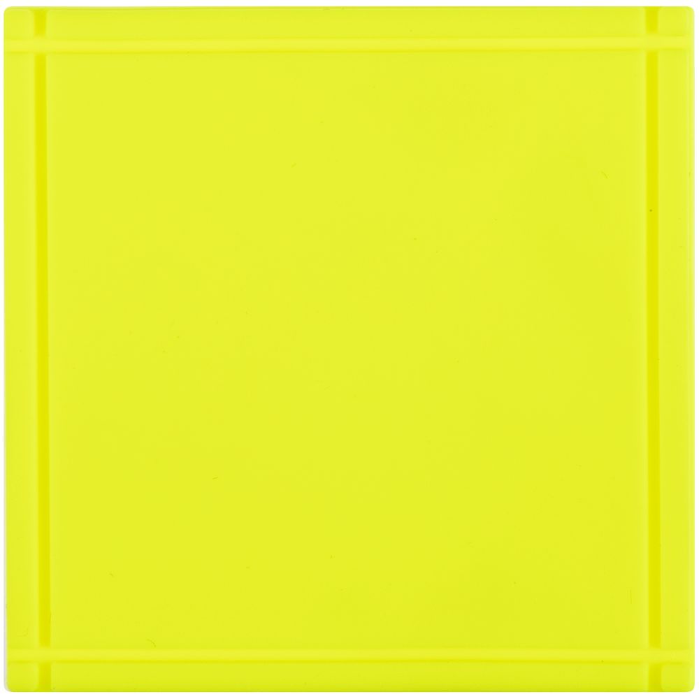 Лейбл из ПВХ Dzeta, L, желтый неон-0