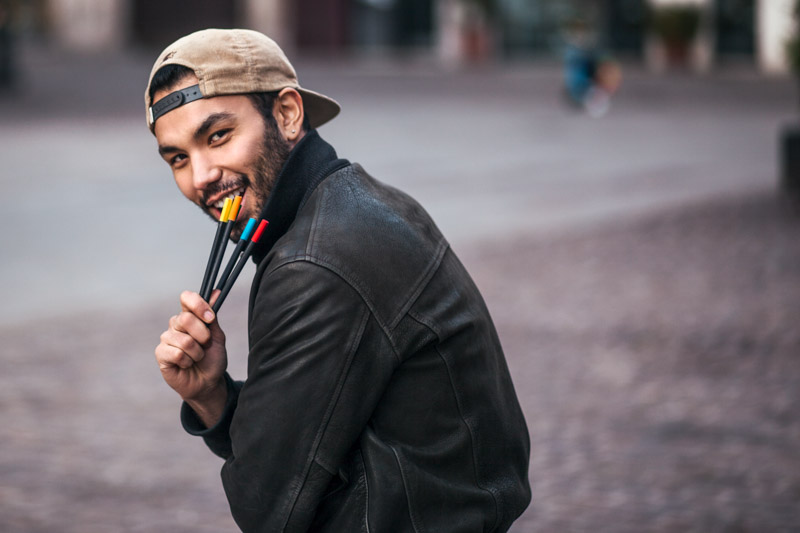 Карандаш графитовый Perpetua с оранжевым ластиком-2